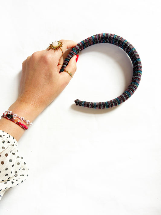 Classic Headband in sparkly stripe
