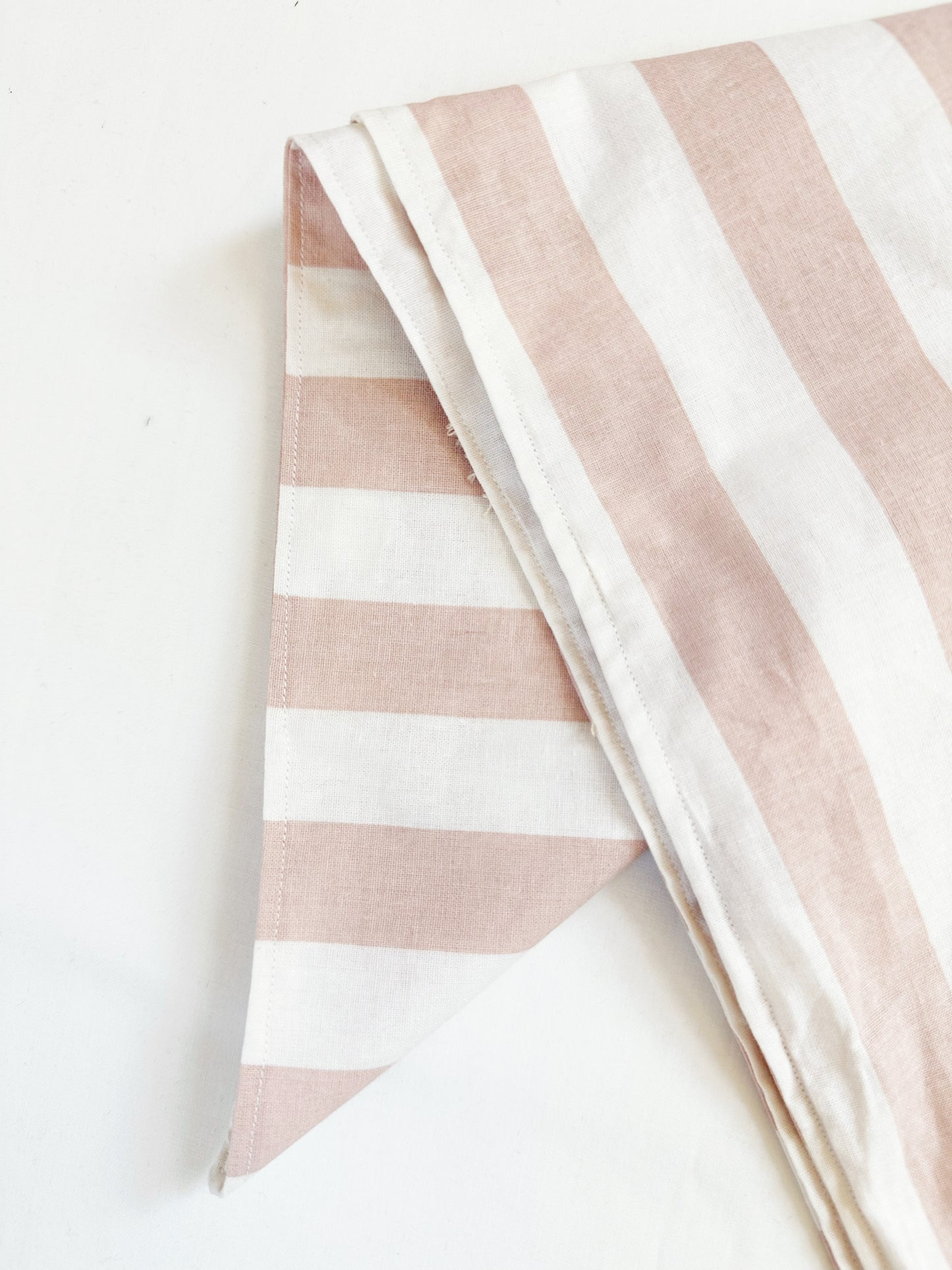 Bandana & neck scarf in blush and white stripe