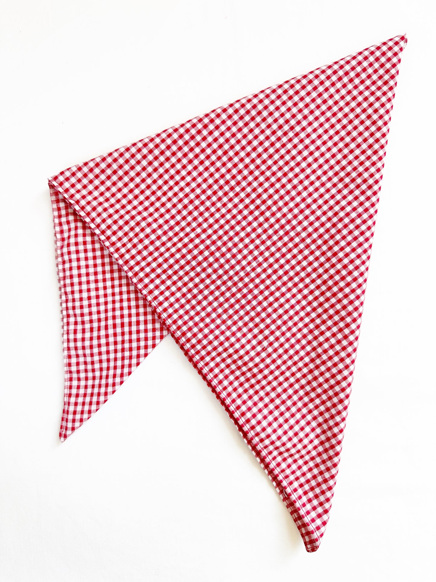 Bandana & neck scarf in red white gingham