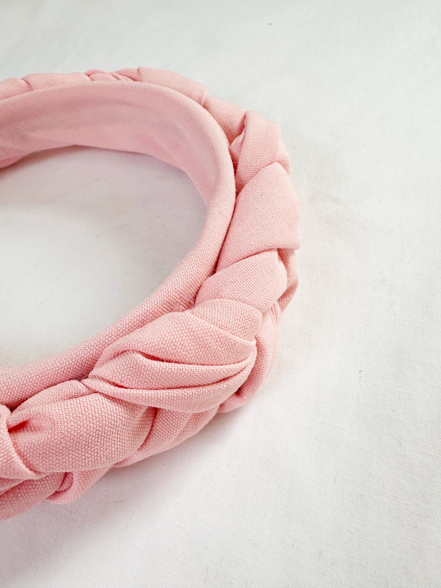 Plaited Headband in baby pink