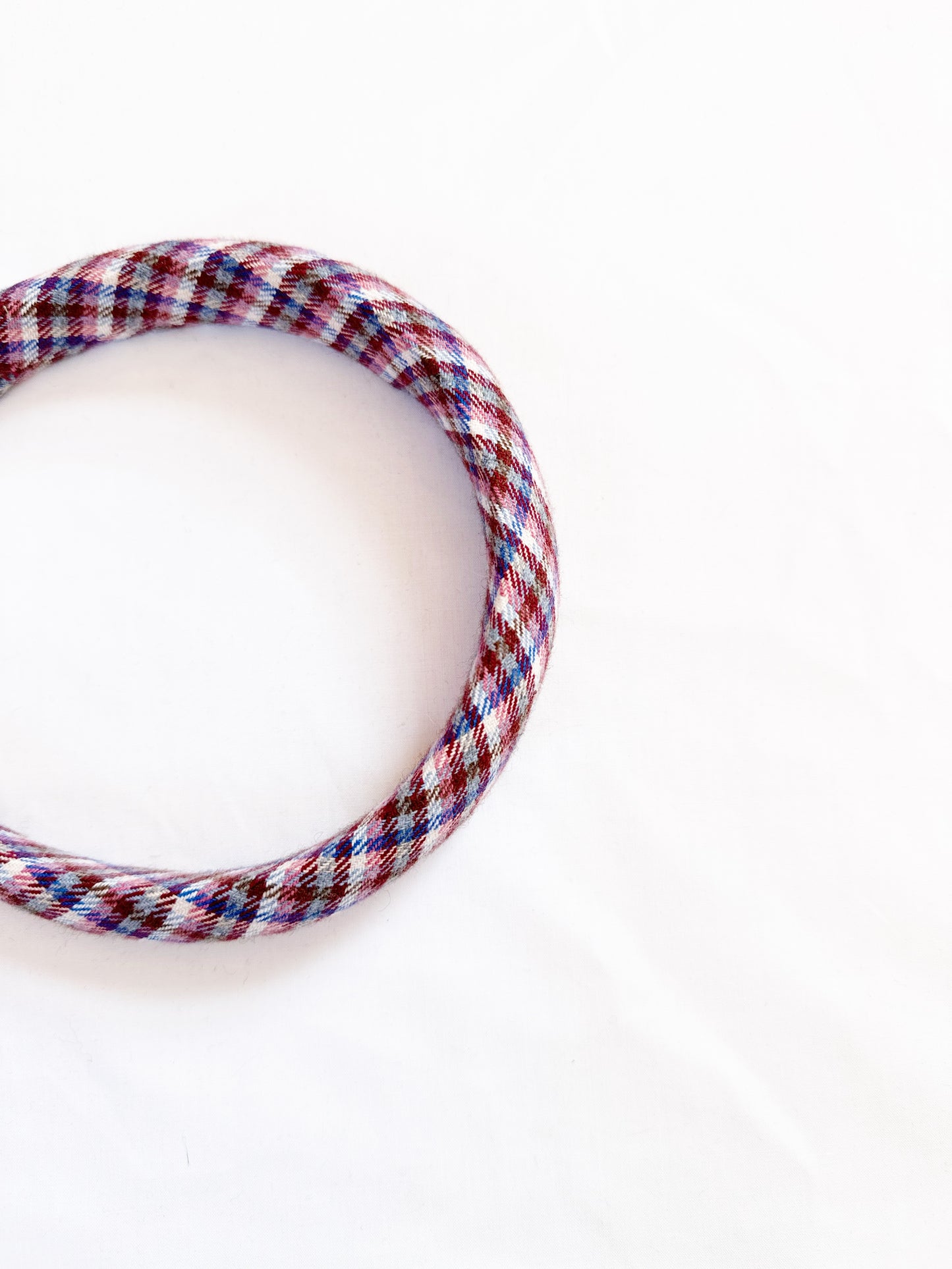 Classic Headband in brown blue tartan