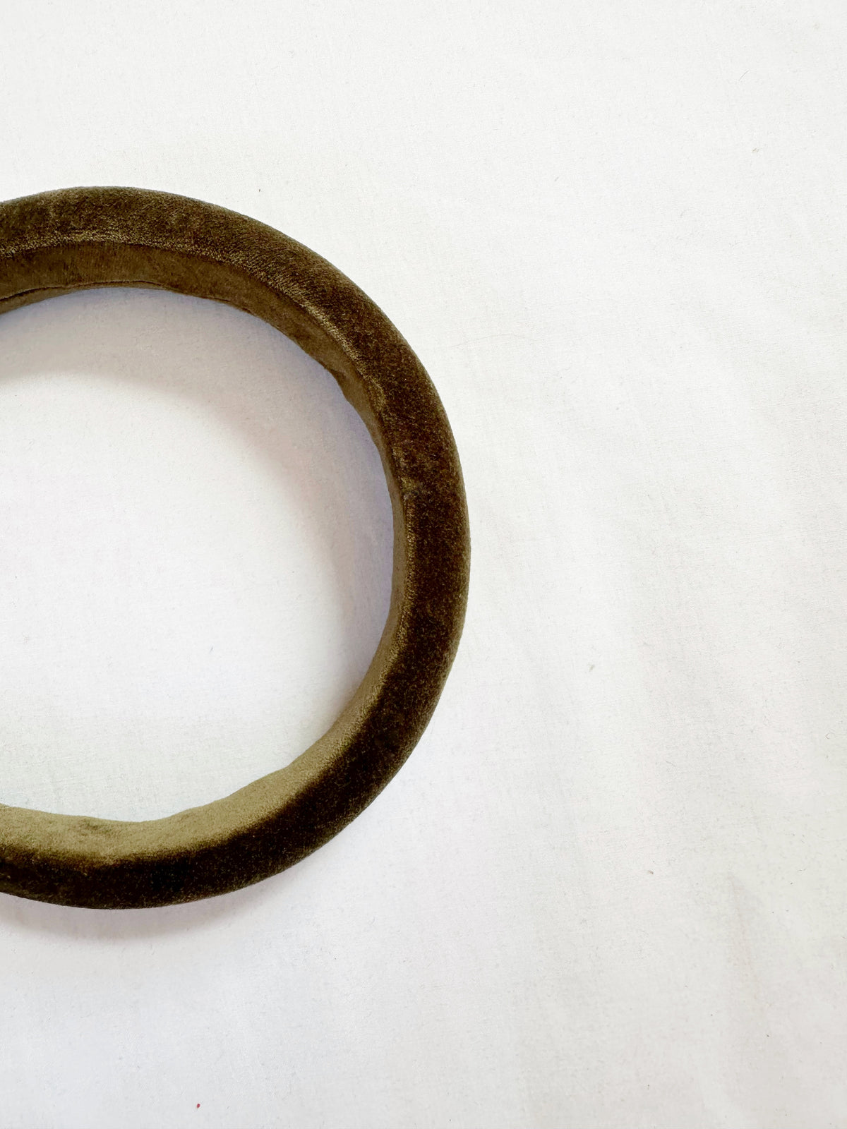 Classic Headband in olive velvet