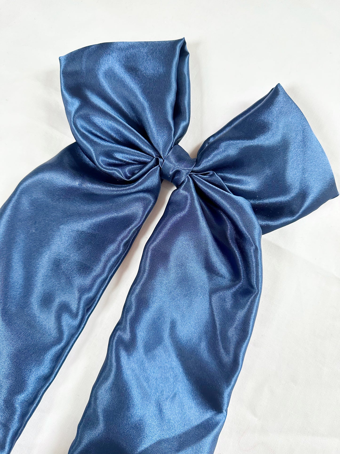 Power Hair Bow in royal blue silk