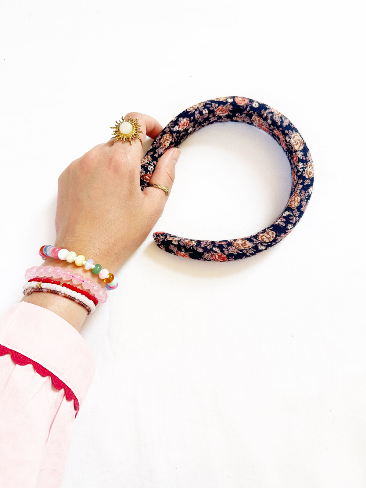 Classic Headband in vintage navy Autumn floral