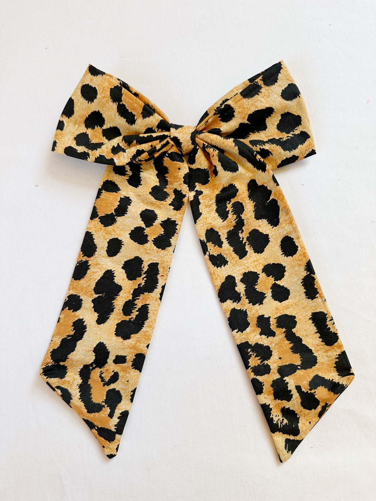 The Power Hair Bow in leopard print