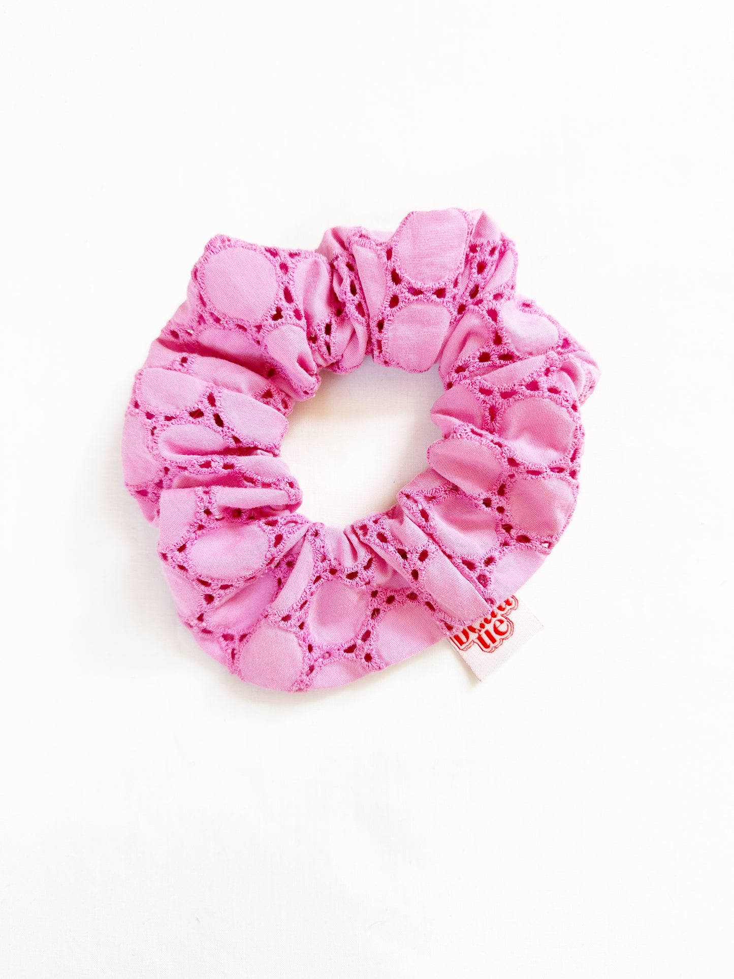 OG scrunchie in pink circles