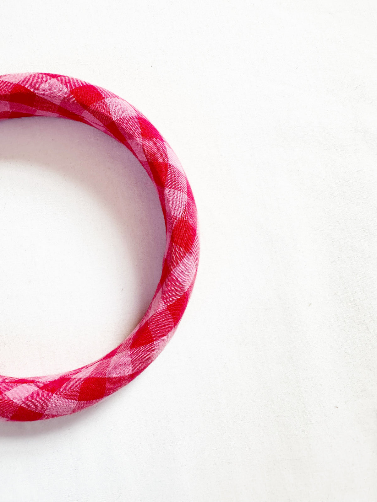 Classic Headband in pink gingham