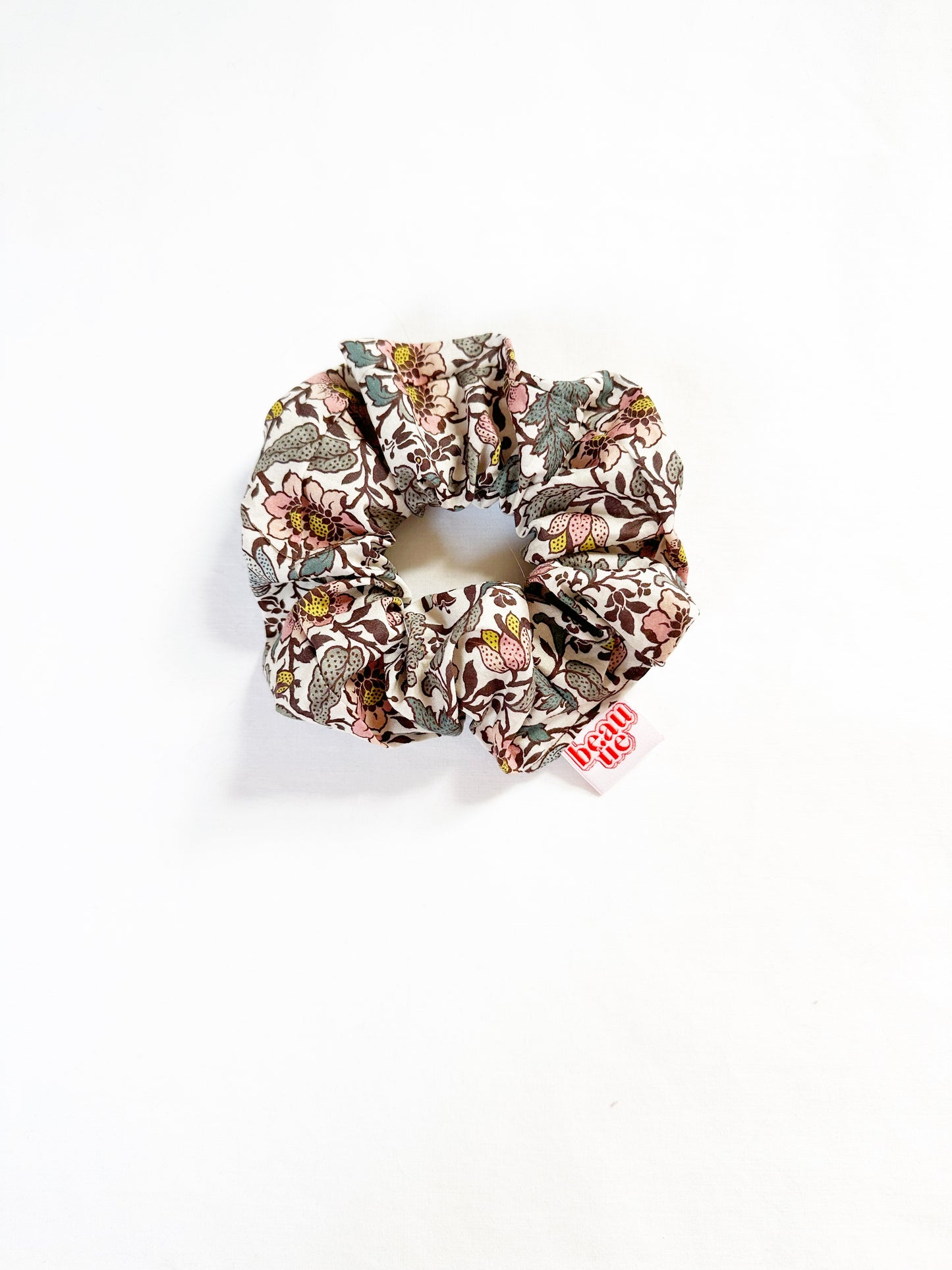 OG scrunchie in pink vine Liberty cotton