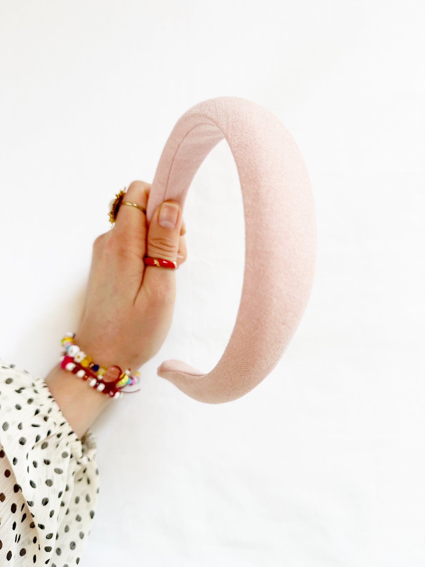 Classic Headband in light pink denim