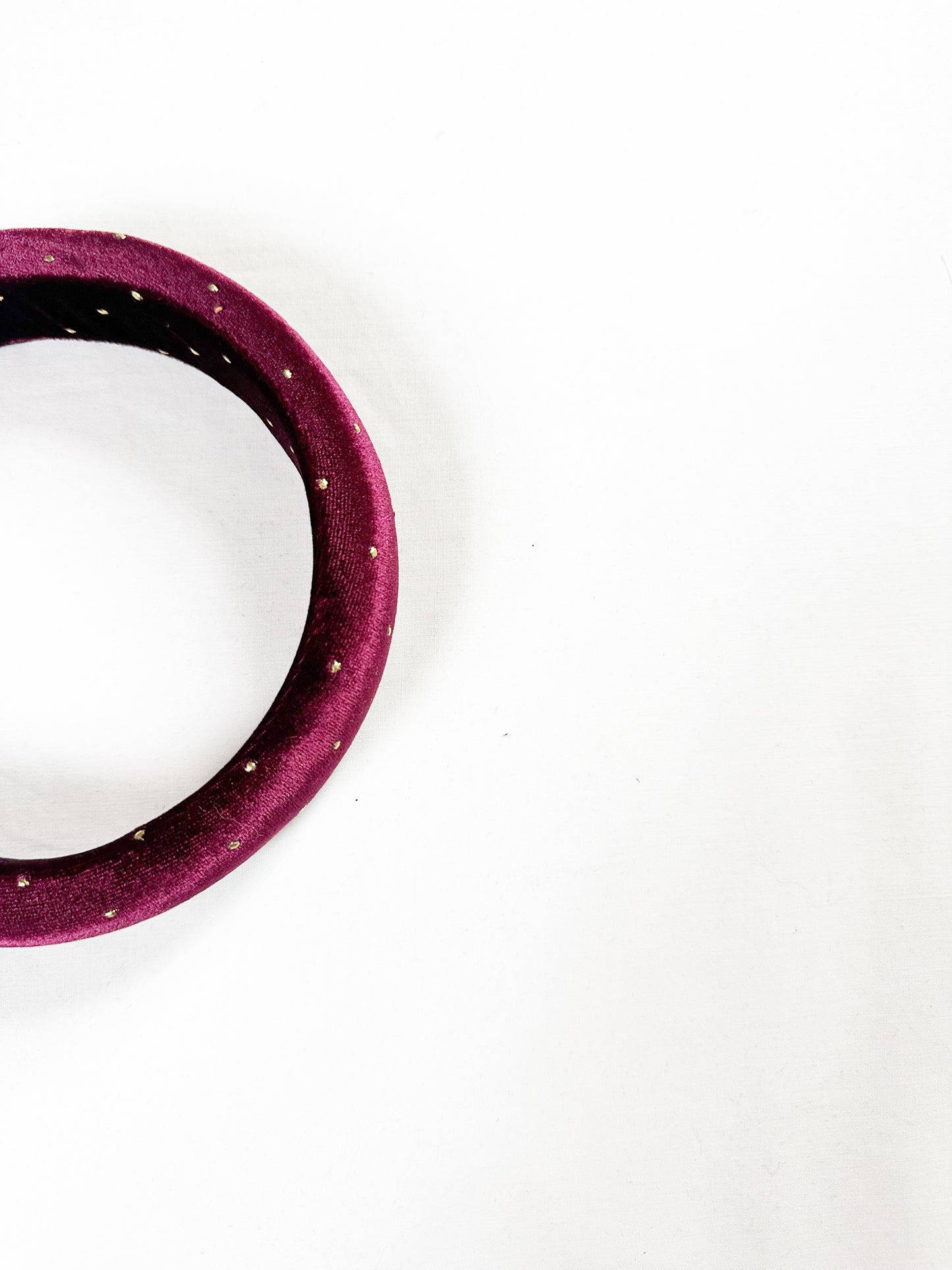 Classic Headband in burgundy gold stud