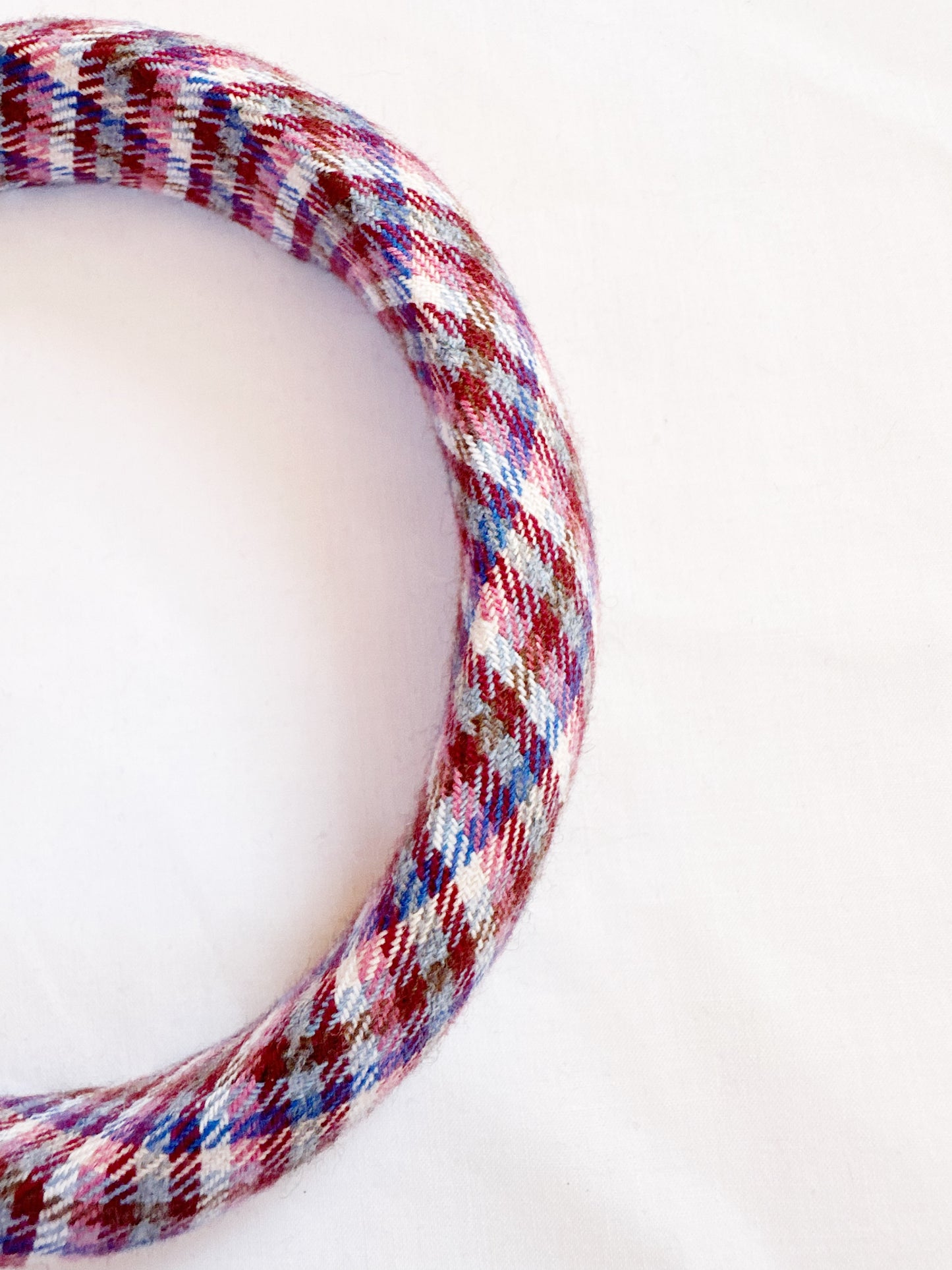 Classic Headband in brown blue tartan