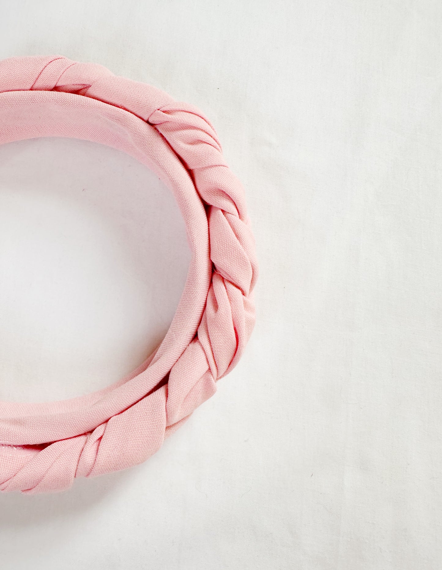 Plaited Headband in baby pink