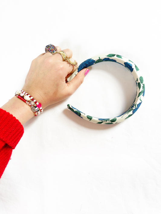 Classic Headband in blue rose Liberty cotton