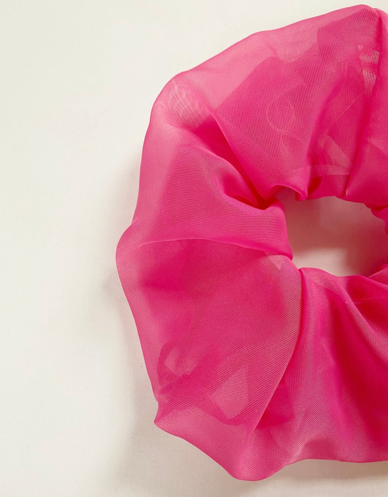 Oversized Scrunchie in Pink Sheer