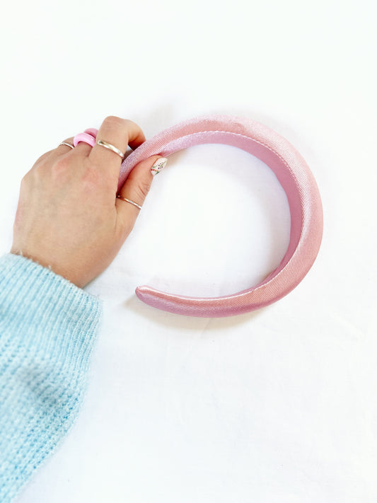 Padded Headband in silky pink