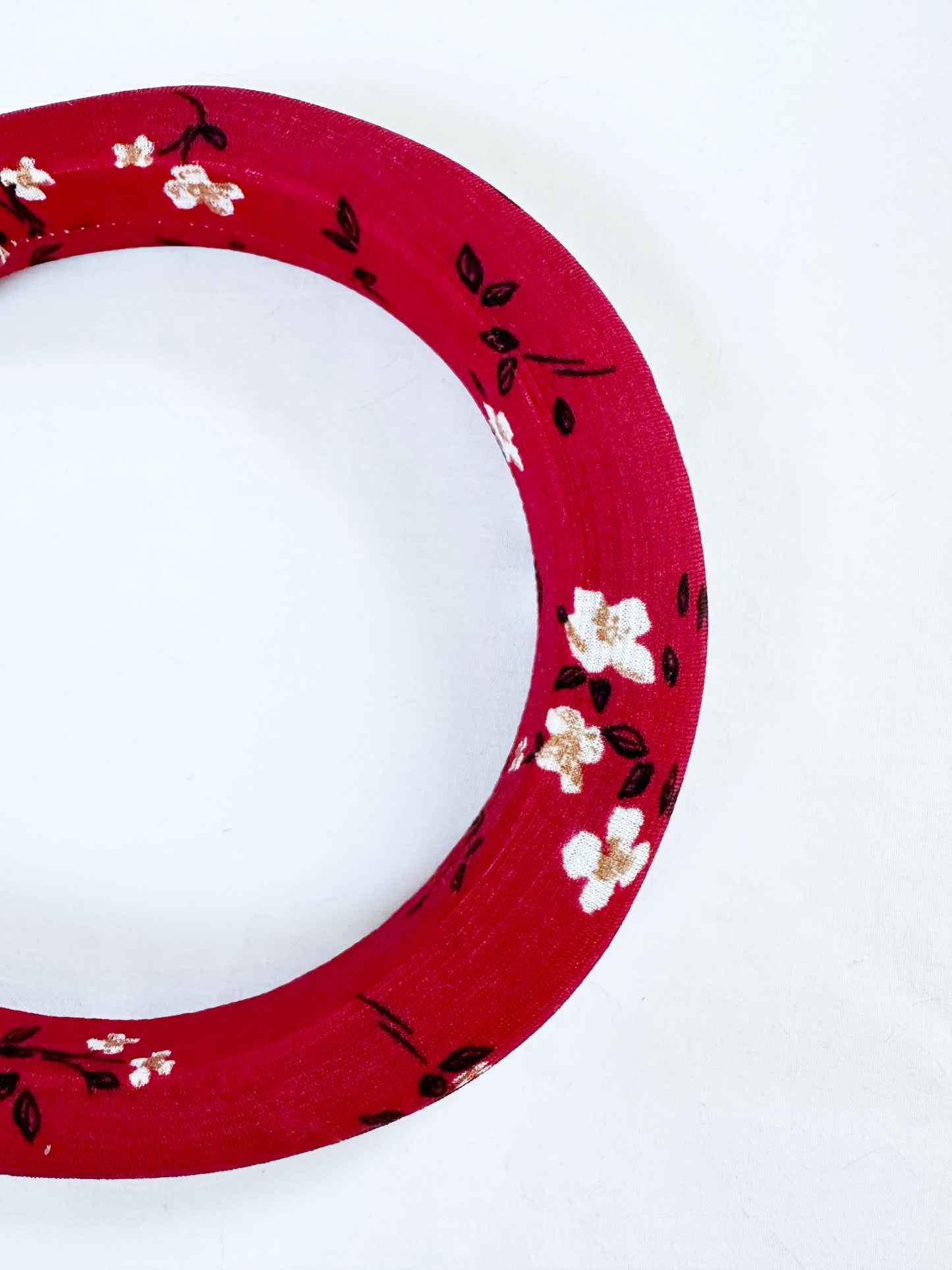 Padded Headband in red floral