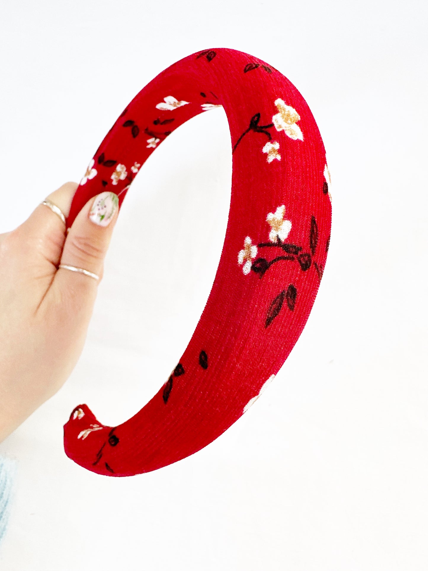 Classic Headband in red floral