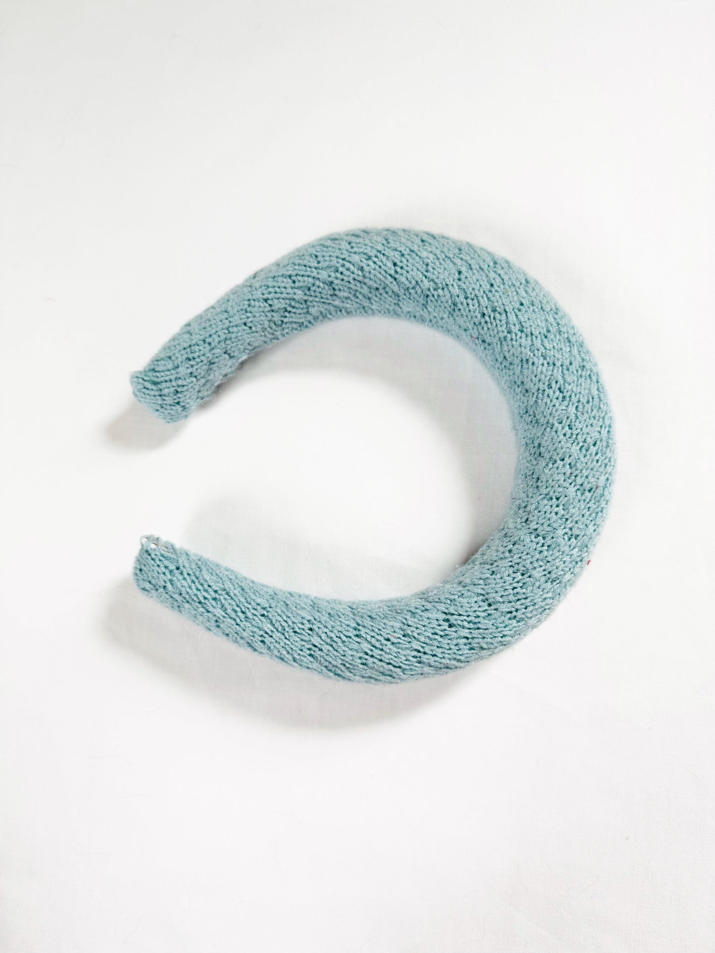 Padded Headband in blue wool