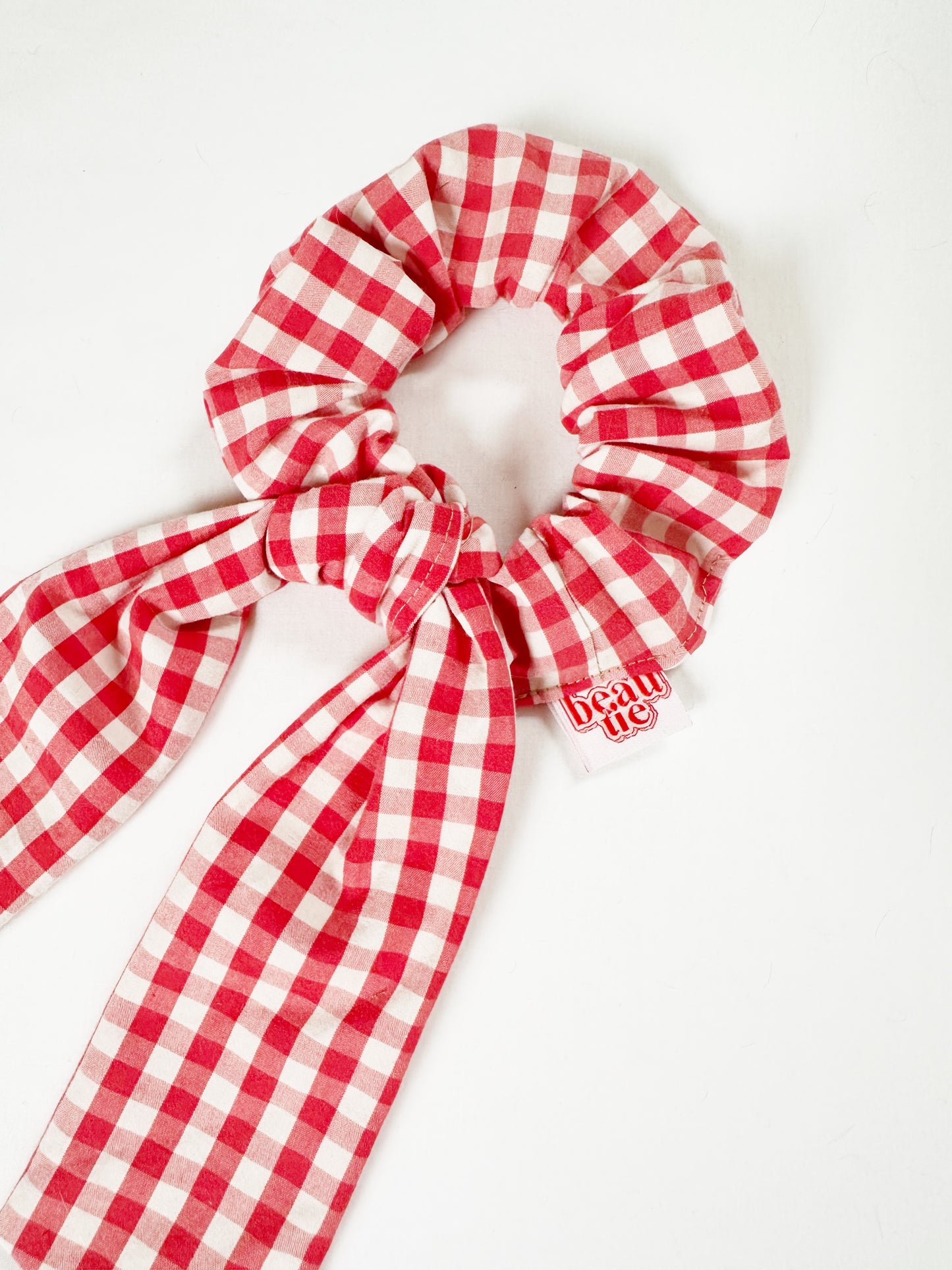Dolly scarf scrunchie in red gingham
