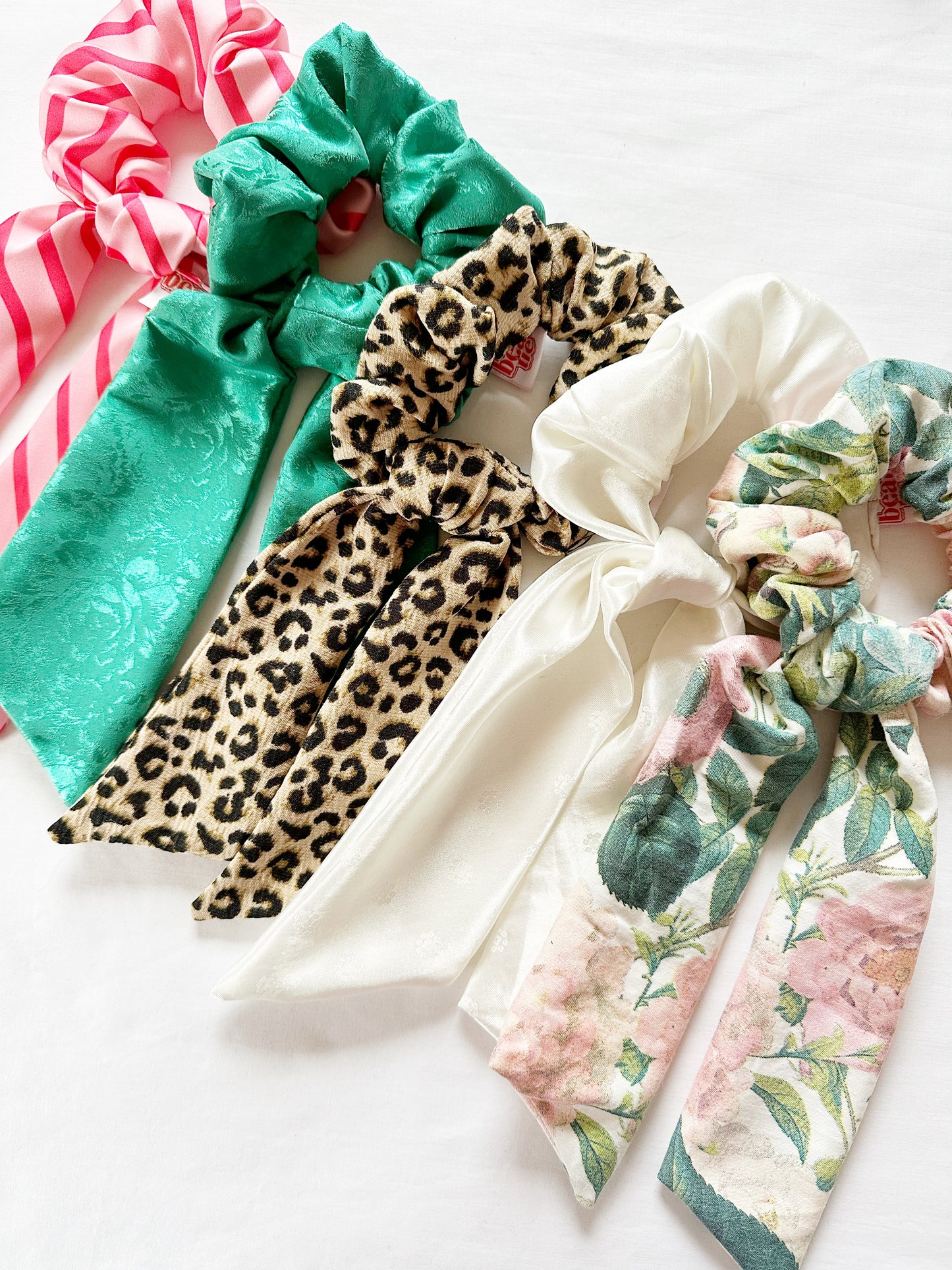 Dolly scarf scrunchie in Beatrice floral, in mini or regular.