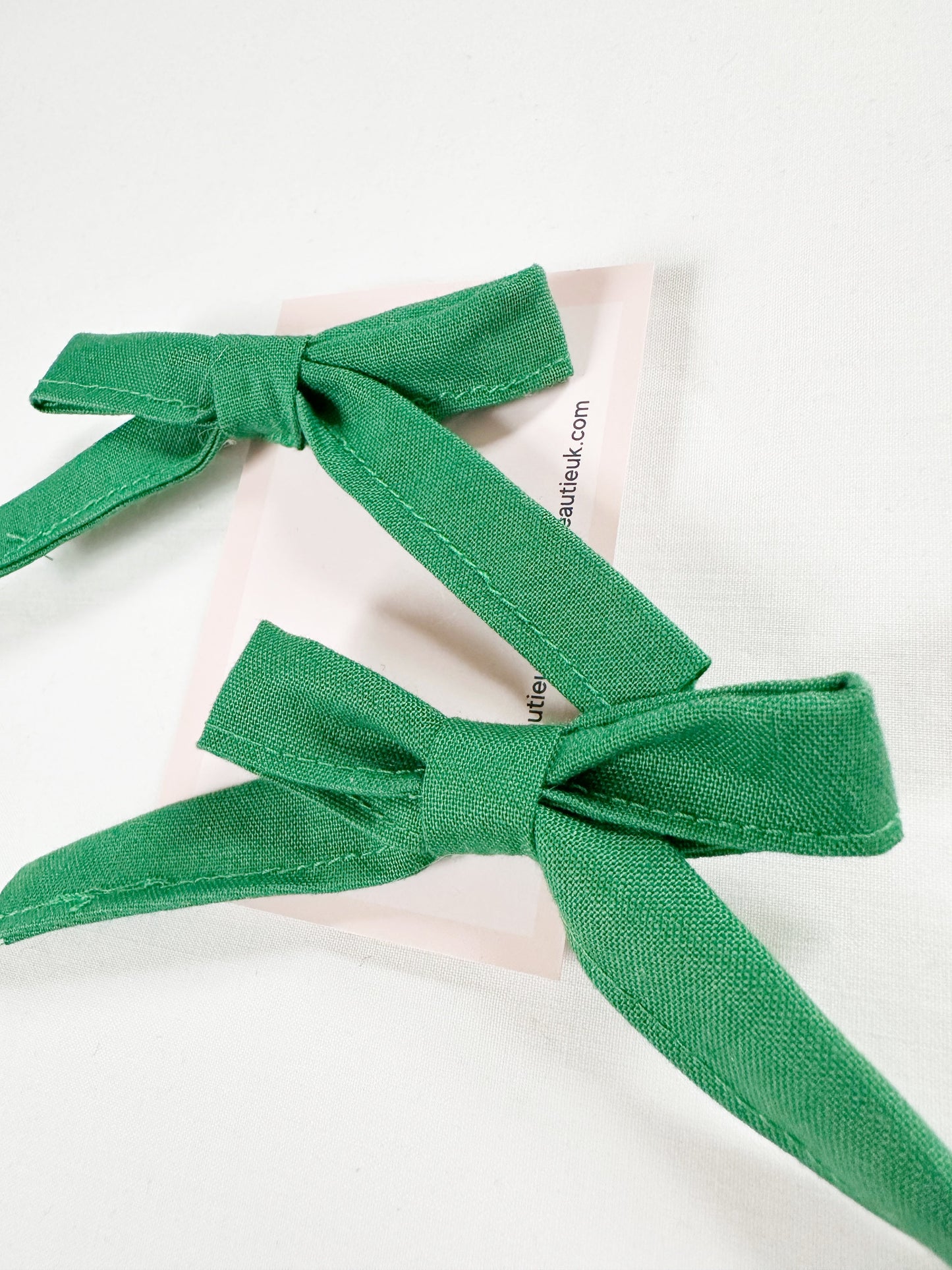 Bonnie mini hair bow set in green
