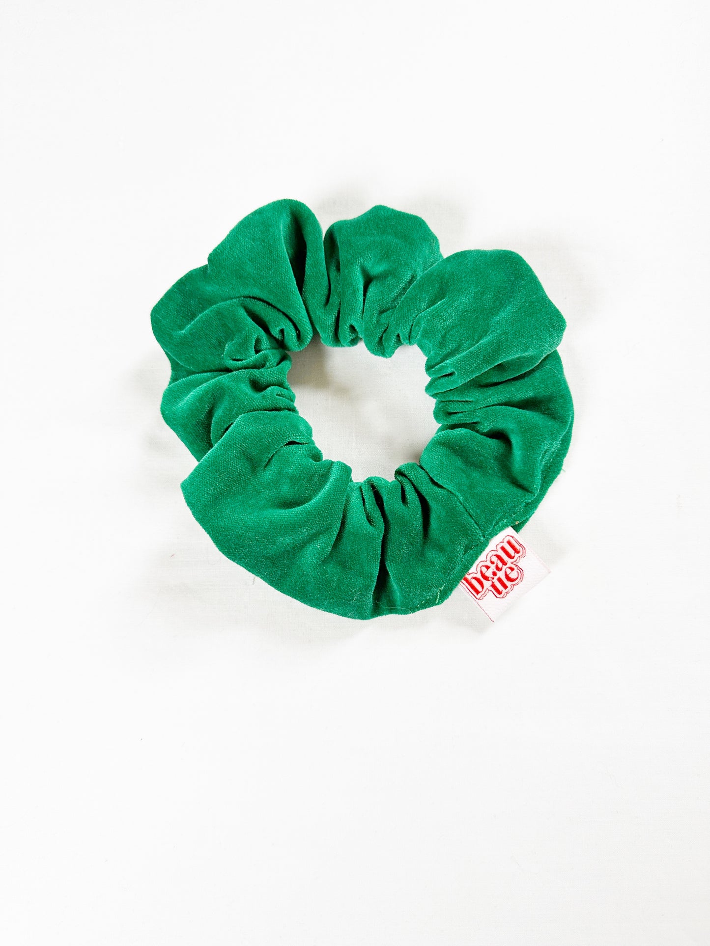 OG scrunchie in emerald green velvet