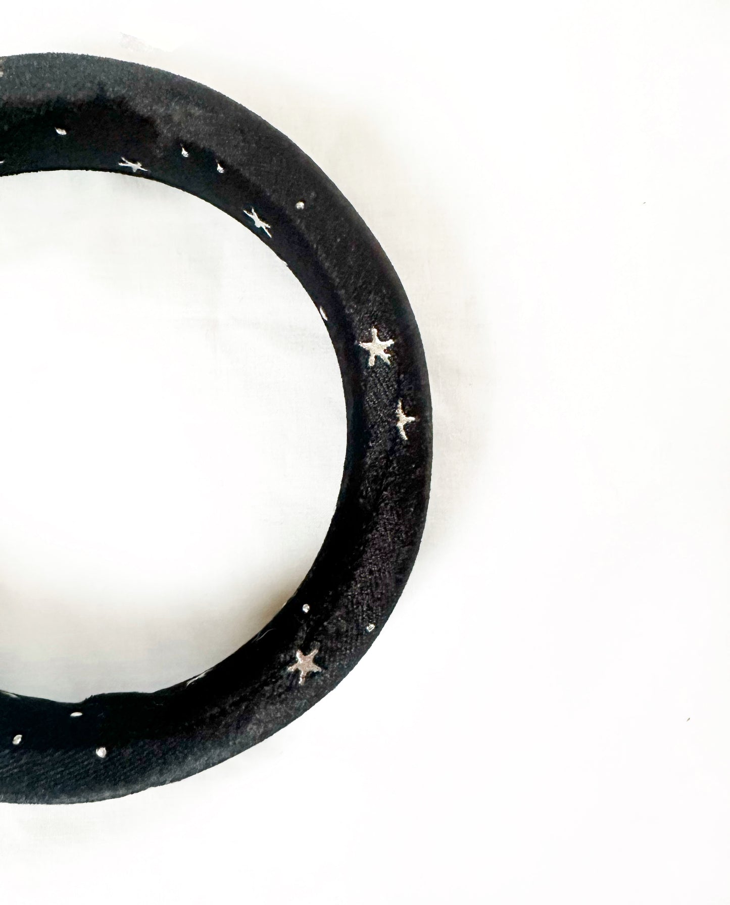 Classic Headband in black star velvet