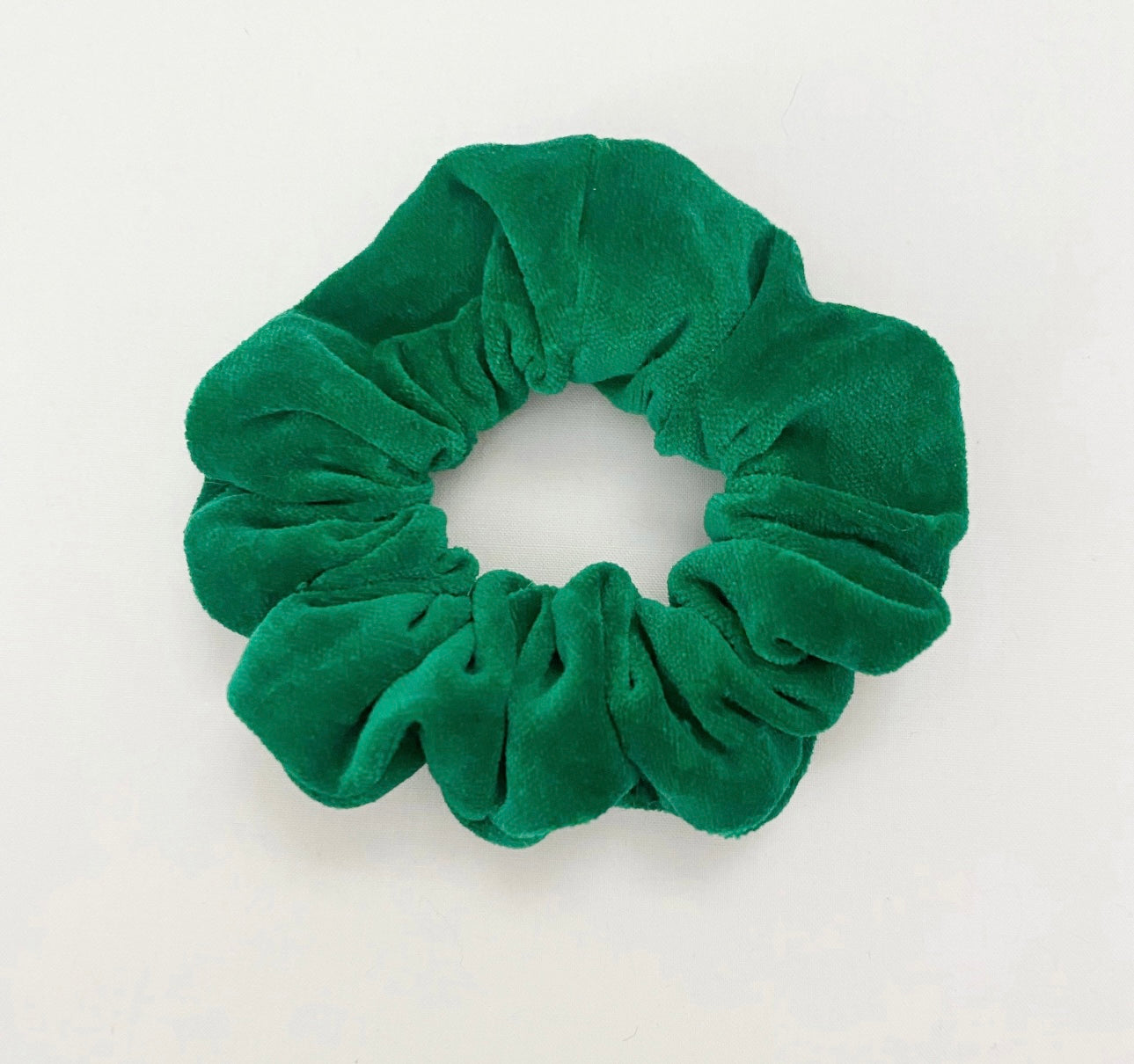 Mini Scrunchie in Green Velvet