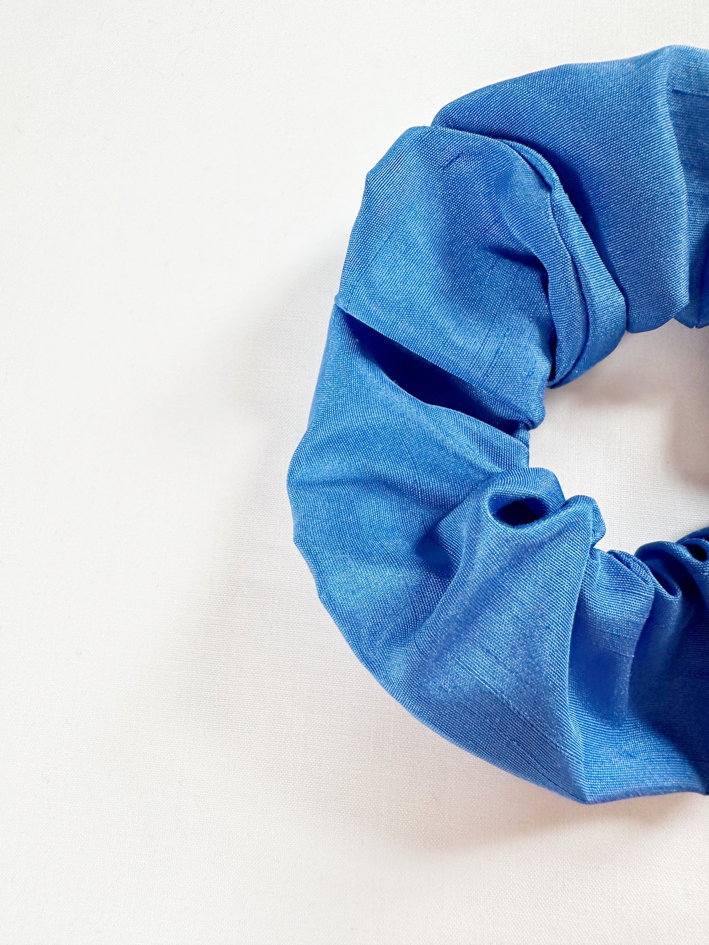 Mini Scrunchie in Cobalt Blue Silk