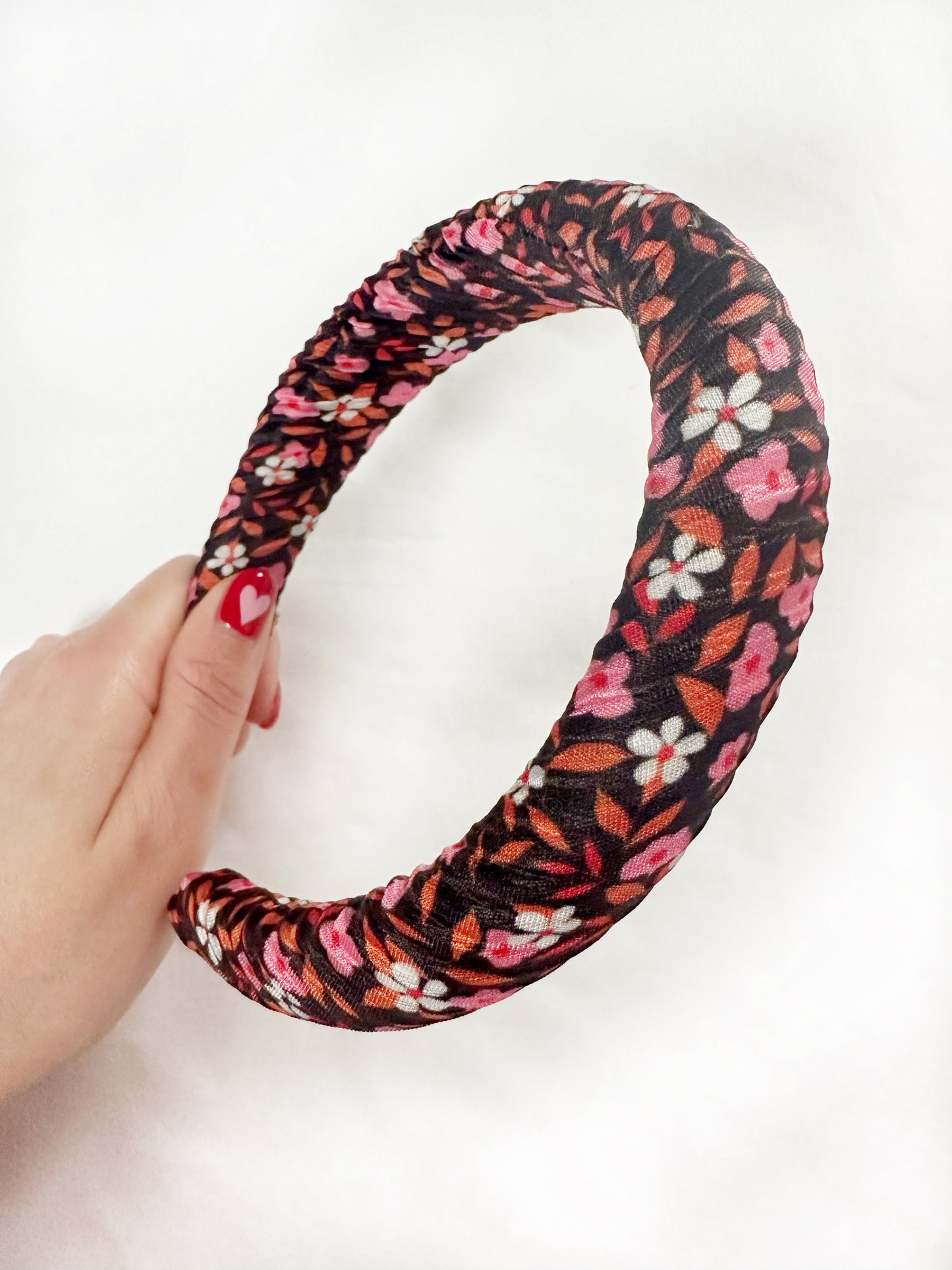 Classic Headband in floral plisse